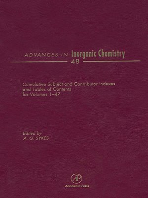 cover image of Advances in Inorganic Chemistry